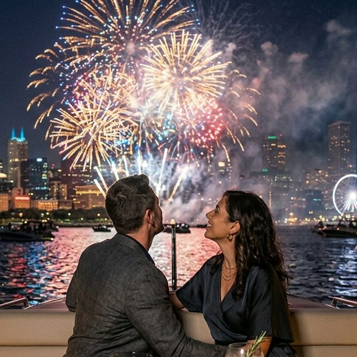 couple-looking-at-fireworks-in-chiacgo-skyline